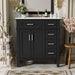 Modern Bathroom Vanity With Sink, Storage Cabinet, Soft Close Doors, Deep & Standard Drawers Hearth and Haven