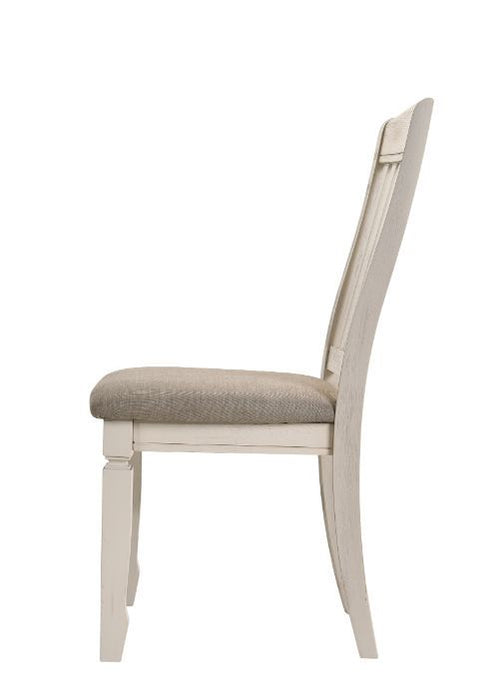 Fedele - Side Chair Set of 2) - Tan Fabric & Cream