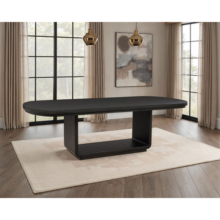Bangor - Extension Dining Table With Pedestal Base - Black Furniture Max