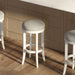 Backless Swivel Stool With Upholstered Seat Home Essentials