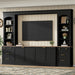 Arched Entertainment Center Wall Unit With Bookshelf, Retro Large TV Stand Hearth and Haven