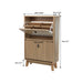 Entryway Shoe Cabinet With Flip Down Storage, Ultra Thin Freestanding Design For Home Use - Oak Home Essentials