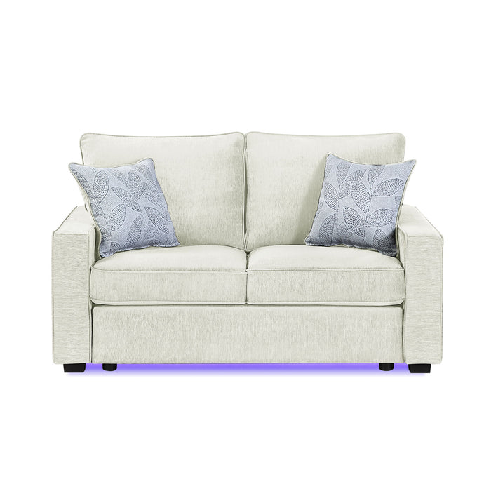 Rita - Loveseat, LED Base Lighting, Cushions And 2 Accent Pillows Matrix Furniture Group