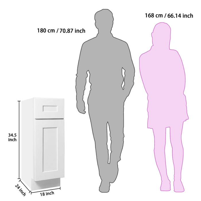 Shaker Base Cabinet & Soft-Close Door And Drawer Home Essentials
