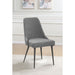 Side Chairs Upholstered With Tapered Legs (Set of 2) - Gray Furniture Max