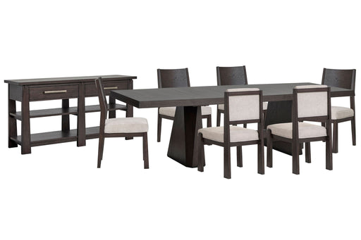 Tauren - 8 Piece Extendable Double Pedestal Dining Table Set Magnussen Furniture