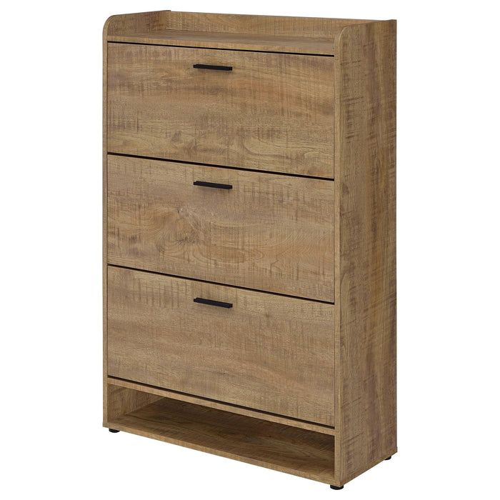 Claire - 3 Tier Shoe Cabinet - Brown Furniture Max