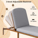 Outdoor Chaise Lounge With Adjustable Backrest Hearth and Haven