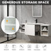 Wall Mounted Bathroom Vanity With Sink, Cabinet & Half Door Home Essentials