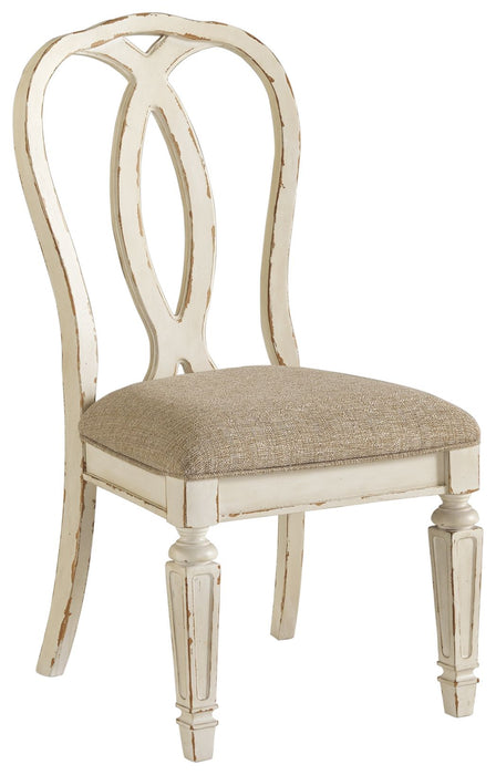 Realyn - Dining UPH Side Chair (Set of 2) - Ribbonback - Chipped White