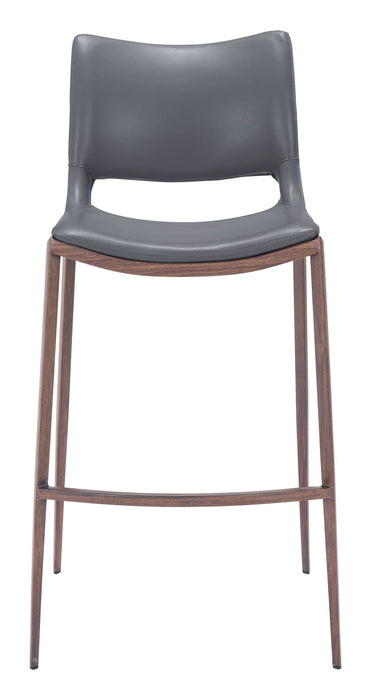 Ace - Bar Chair With Walnut Legs (Set of 2) Zuo Modern