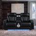Electra - Power Reclining Loveseat With Power Headrests, Console, Speakers, Massage, LED Lighting And USB Control Matrix Furniture Group