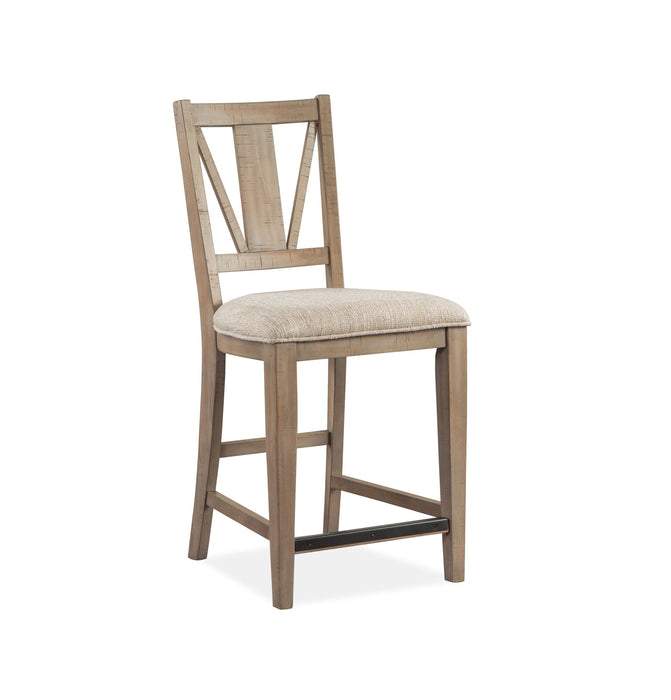 Paxton Place - Counter Chair With Upholstered Seat (Set of 2) - Dovetail Gray Magnussen Furniture
