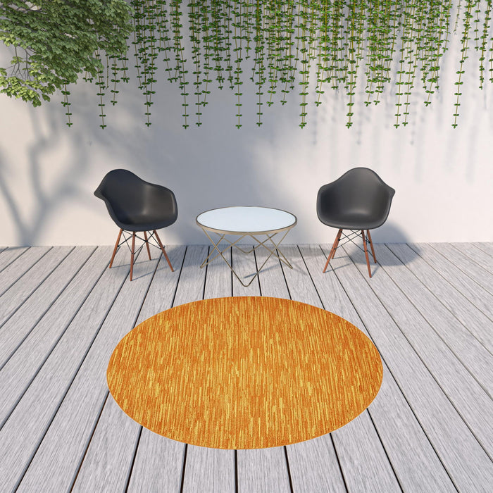 8' X 8' Round Non Skid Indoor / Outdoor Area Rug - Sunburst