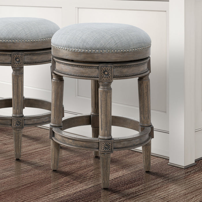 Rustic Elegance Backless Swivel Stool Home Essentials