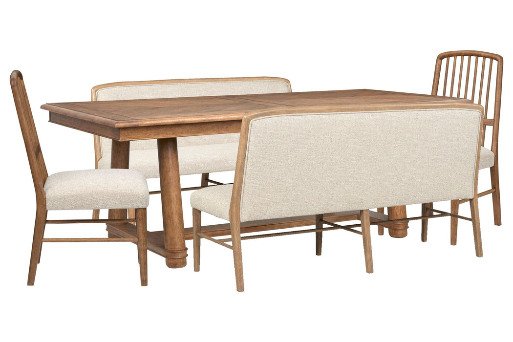 Woodward - Trestle Extendable Dining Table Set Magnussen Furniture