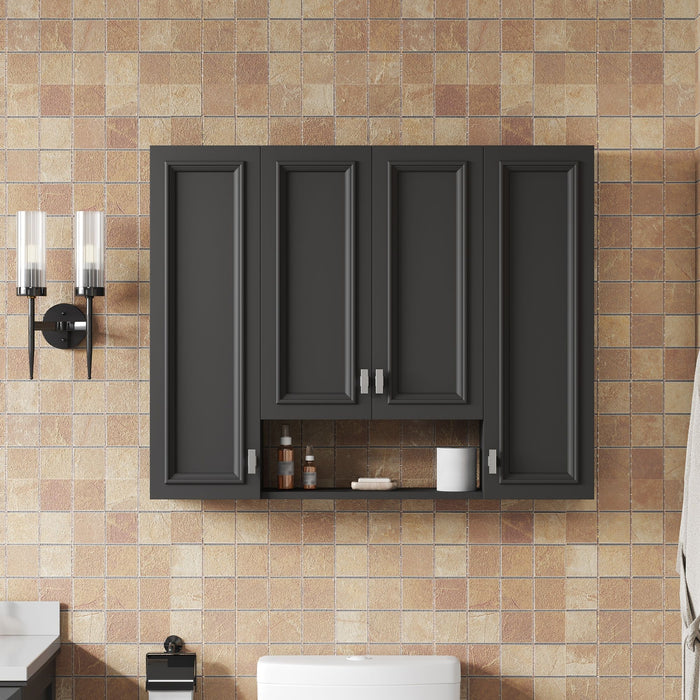 Wall Mounted Bathroom Cabinet With 5 Adjustable Shelves Hearth and Haven