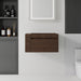 Floating Bathroom Vanity Cabinet, Soft Close Double Drawers, Open Side Storage, Wall Mounted, Cabinet Only Home Essentials