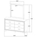 Funston - 6 Drawer Dresser With Mirror - Brown Oak Furniture Max