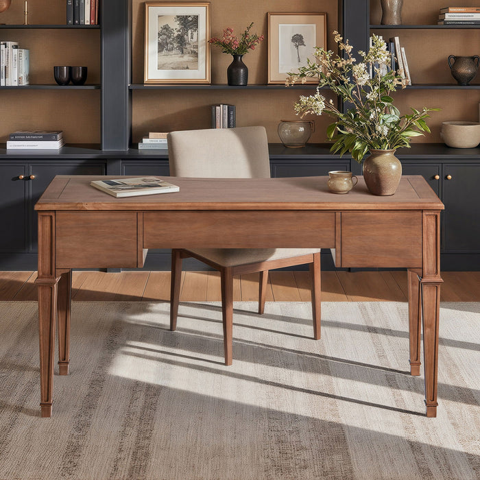 Dauphin - 3 Drawer Executive Desk - Brown Jennifer Taylor Home