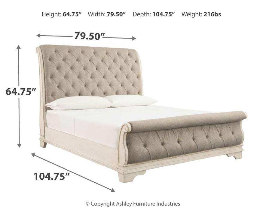 Realyn - Upholstered Sleigh Bed Signature Design by Ashley®