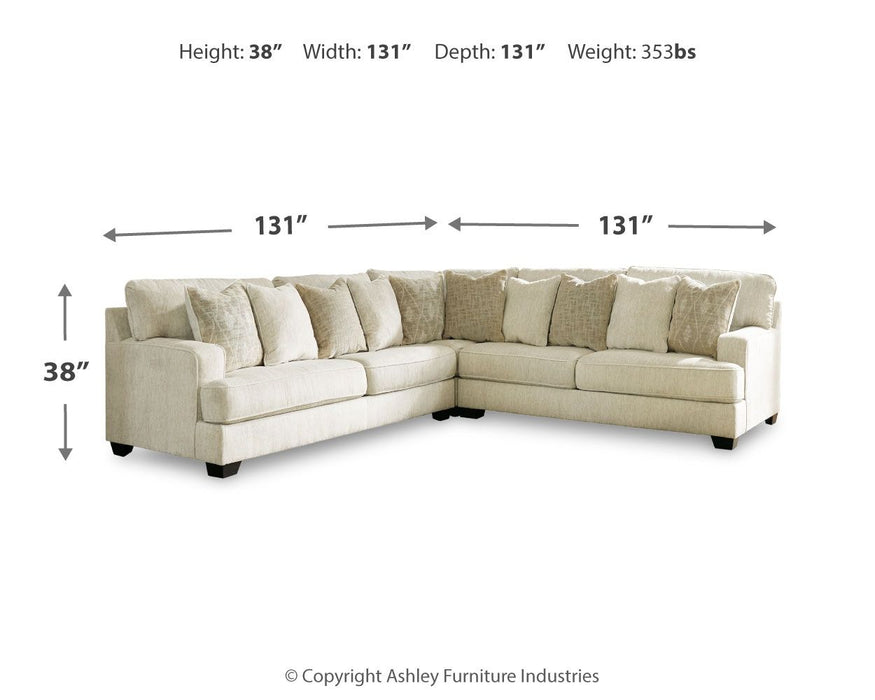 Rawcliffe - 5-Piece Sectional - Parchment Signature Design by Ashley®