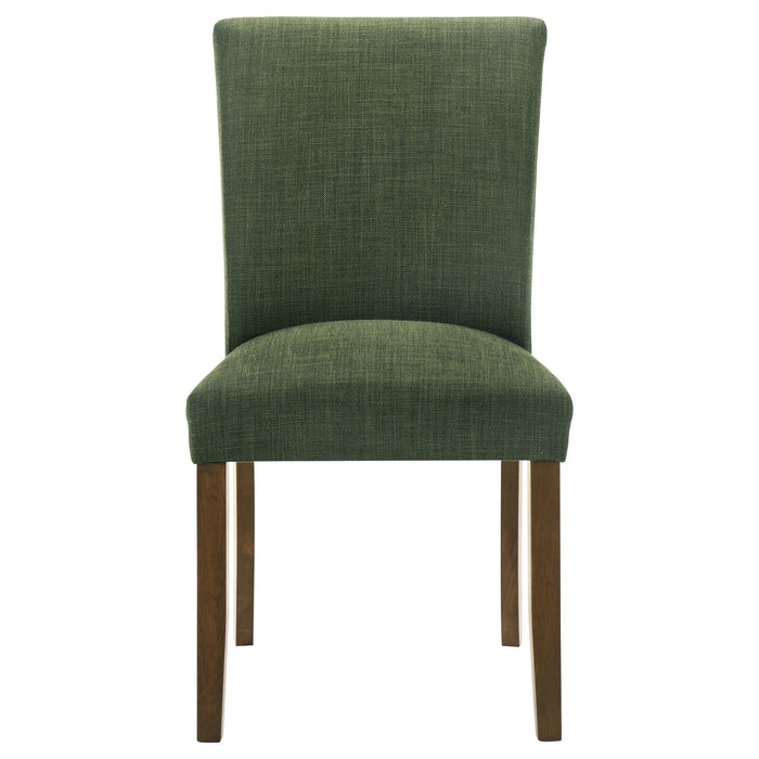 Luxe Upholstered Dining Side Chairs With Gently Curved Back (Set of 2)