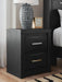 Stabotta - Two Drawer Night Stand - Black Signature Design by Ashley®