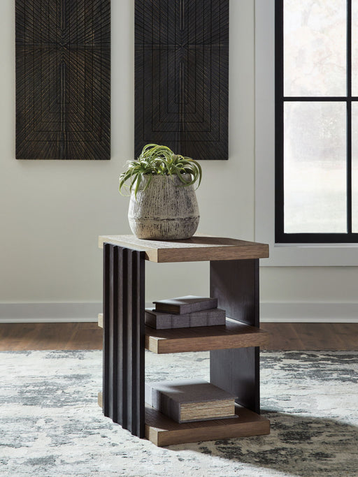 Rylandyn - Rectangular End Table - Black / Light Brown Signature Design by Ashley®