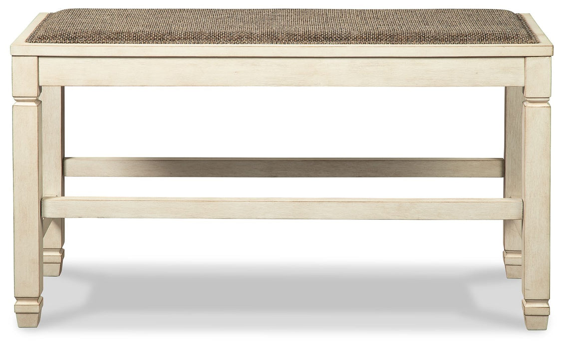 Bolanburg - DBL Counter UPH Bench  - Beige Signature Design by Ashley®