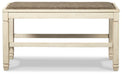 Bolanburg - DBL Counter UPH Bench  - Beige Signature Design by Ashley®
