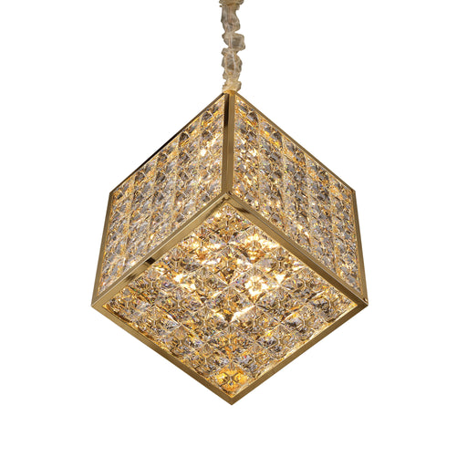 Michael Amini Lighting - Cubes Modern Crystal Chandelier - Gold Michael Amini