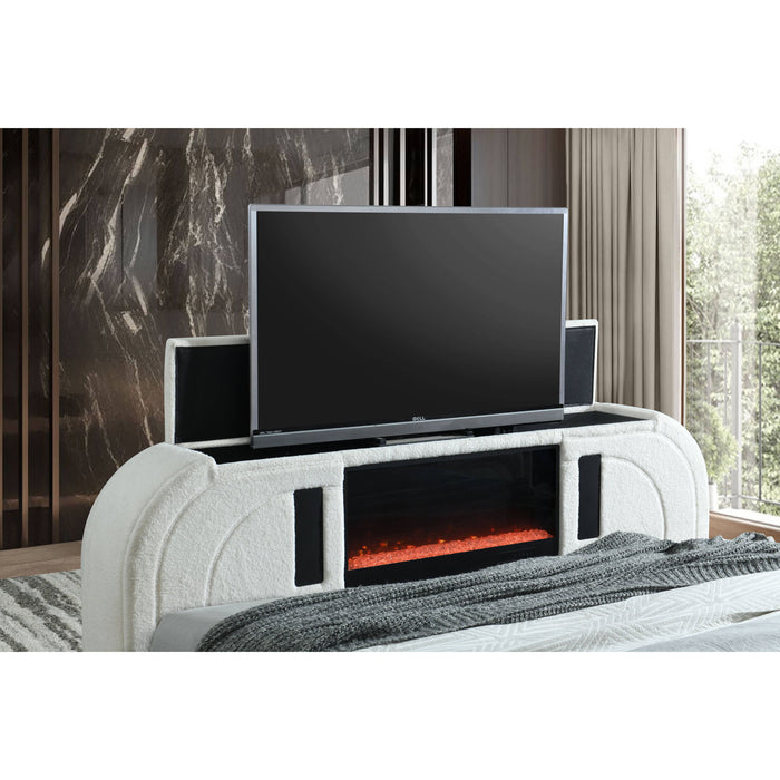 Shelyn - Bed With LED, TV Stand, Fireplace & Bluetooth Acme
