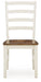 Brinfern - Dining Room Side Chair (Set of 2) - Brown / Antique White Signature Design by Ashley®
