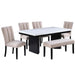 2 Tone Dining Table Set With Upholstered Side Chairs Home Essentials