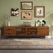 TV Stand, Media Console With 2 Drawers, Soft Closing Hinges, Adjustable Shelves - Walnut Hearth and Haven