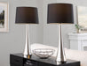 Diana - Contemporary Table Lamp (Set of 2) - Polished Nickel / Black Satin Lumi Source