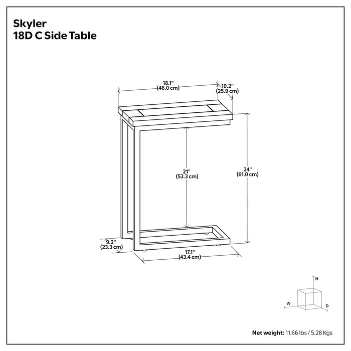 Skyler - Handcrafted C Side Table Simpli-Home