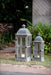 Wooden Candle Lantern Decorative, Hurricane Lantern Holder Decor For Indoor Outdoor, Home Garden Wedding - Gray Daily Nest