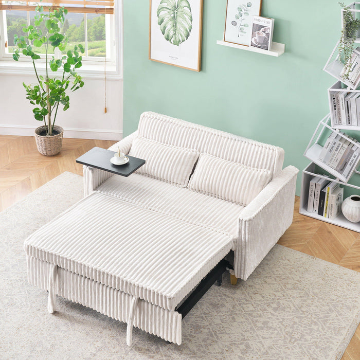 Pull Out Sofa With Movable Tabletop And USB Ports Home Essentials