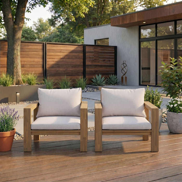 Stylish Outdoor Chair Set With Cushions For Garden (Set of 2) Hearth and Haven