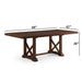 Dining Table With Leaf And Unique X Design Base - Cherry Home Essentials