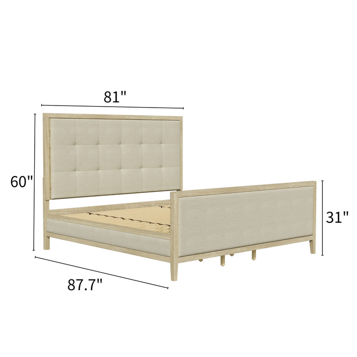 Adeline - Bed With LED Light (High Footboard) Home Essentials