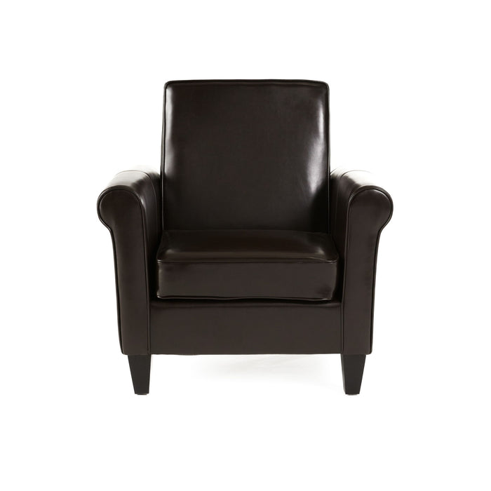 Hollister - Club Chair With Birch Legs - Brown