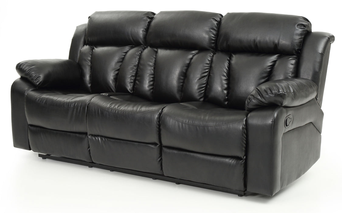 Glory Furniture Daria Reclining Sofa, Black