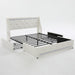Wingback Upholstered Bed Frame With LED Lights, Charging Station Home Essentials