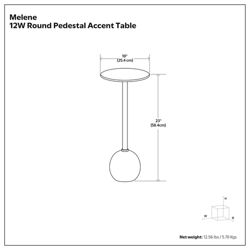Melene - Side Table - Gray / Gold Simpli-Home