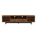 TV Stand, Media Console With 2 Drawers, Soft Closing Slatted Doors, Living Room Entertainment Center - Walnut Hearth and Haven