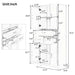Tall Bathroom Storage Cabinet With 4 Doors 3 Drawers Adjustable Shelves - White Hearth and Haven