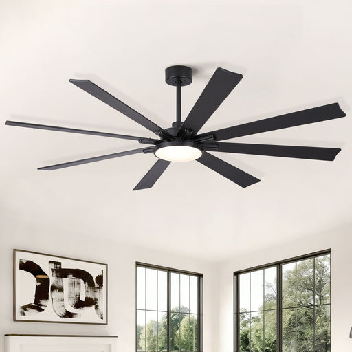 Large Ceiling Fan With Dimmable LED Light 8 Blades Remote Control, Reversible DC Motor Daily Nest
